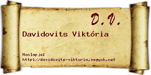 Davidovits Viktória névjegykártya