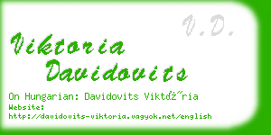 viktoria davidovits business card